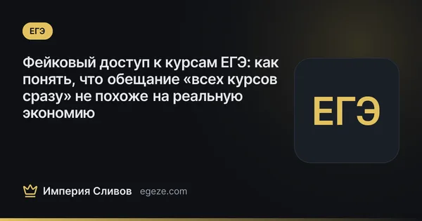 Фейковый доступ к курсам ЕГЭ: как понять, что обещание «всех курсов сразу» не похоже на реальную экономию