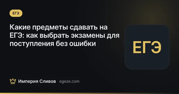 Какие предметы сдавать на ЕГЭ: как выбрать экзамены для поступления без ошибки