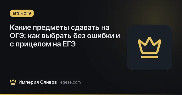 Какие предметы сдавать на ОГЭ: как выбрать без ошибки и с прицелом на ЕГЭ