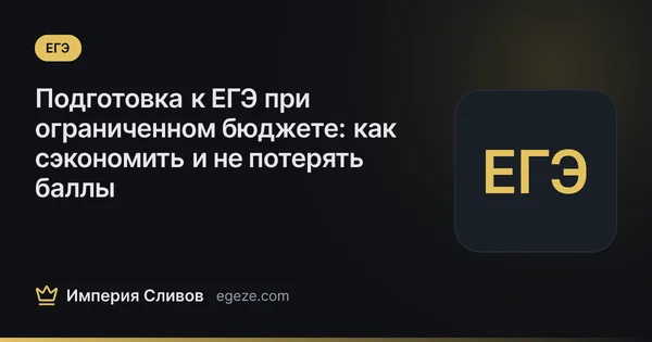 Подготовка к ЕГЭ при ограниченном бюджете: как сэкономить и не потерять баллы