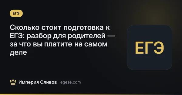 Сколько стоит подготовка к ЕГЭ: разбор для родителей — за что вы платите на самом деле