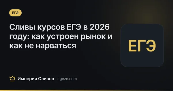 Сливы курсов ЕГЭ в 2026 году: как устроен рынок и как не нарваться