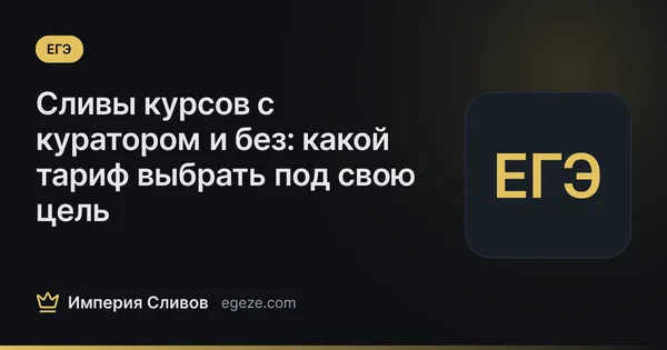 Сливы курсов с куратором и без: какой тариф выбрать под свою цель