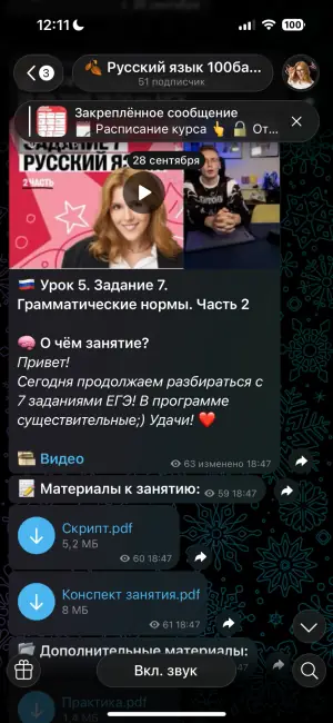Слив курса ЕГЭ по русскому языку в Telegram: урок «Задание 7», скрипт и конспект занятия